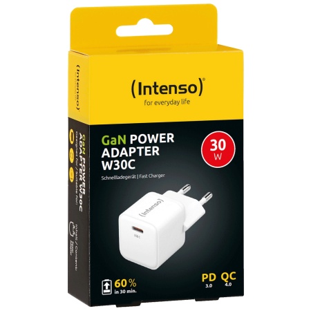 Intenso Punjač kućni, brzi, USB-C, 3A, 30W - Power Adapter W30C Gan