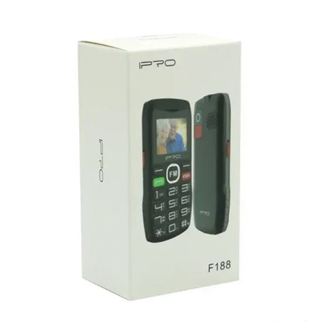IPRO F188 senior black feature mobilni telefon 2G/GSM/800mAh/32MB/DualSIM/Srpski jezik~1 ( Senior F188 black )