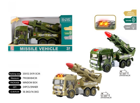 Ittl kamion vojni sa raketom zvuk i svetlo ( 903524 )
