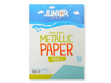 Jolly papir metalik, plava, A4, 250g, 10K ( 136108 ) - Img 1
