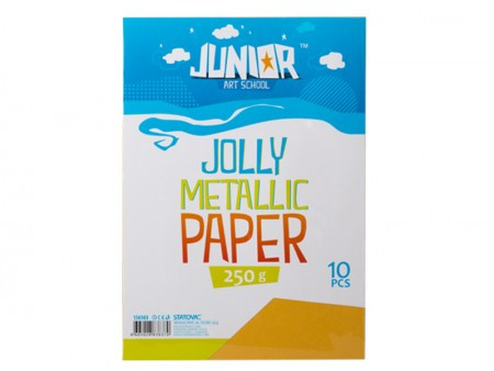 Jolly papir metalik, žuta, A4, 250g, 10K ( 136103 ) - Img 1