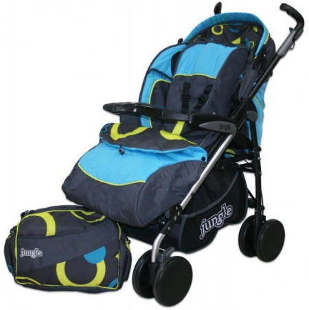 Jungle Teddy Dečija kolica sa torbom za mamu - plava ( 012109 ) - Img 1
