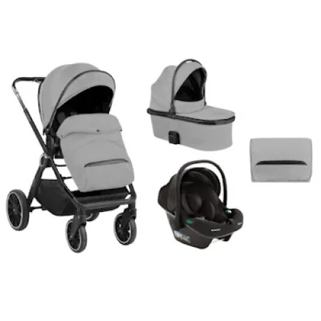 KikkaBoo Kolica Tiffany 3in1 set sa autosedištem I-Prime I-size i tvrdom korpom Light Grey ( KKB20152 SET )