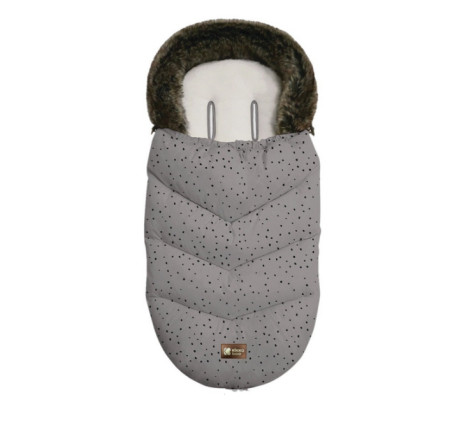 KikkaBoo zimska navlaka za kolica Luxury Fur Dots grey ( KKB41094 )