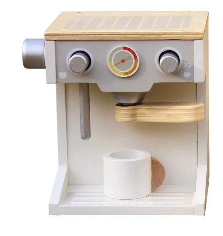Kinder home dečija drvena espreso mašina za kafu sa šoljicom belo-siva ( V10D134 ) - Img 1