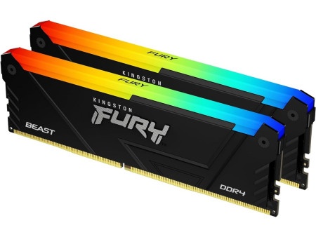 Kingston 32gb(2x16gb)/dimm/ddr4/3600mhz/cl18/fury beast rgb memorija ( KF436C18BB2AK2/32 )