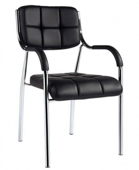 Konferencijska stolica 05-1 od eko kože - Crna - Img 1