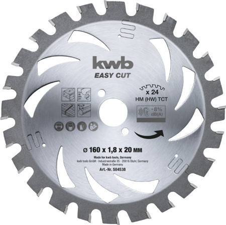 KWB easycut rezni disk za cirkular 184x20, 30Z, HM, za drvo/metal(nonFe)/plastiku, energy saving ( KWB 49586138 )