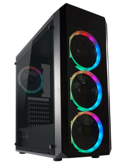 Lc power gaming 703b-on quad-luxx 2xusb3.0/1xusb2.0 black tower( 18638 )