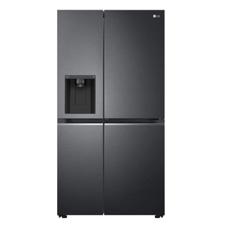 LG side by side total no-frost, E , 635 l (416+219), door cooling+™, door-in-door™, linear cooling™, dispanzer za led i vodu, mat crna, no