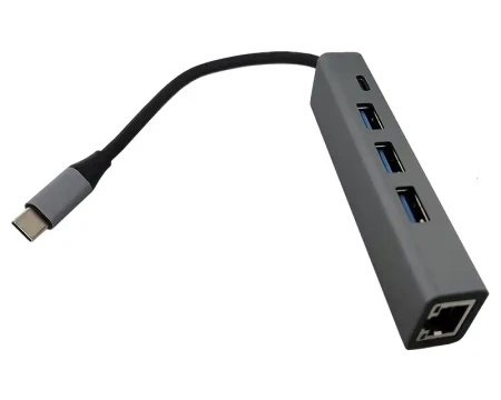 Linkom Adapter konverter USB Tip C-3xUSB 3.0+RJ45 -1