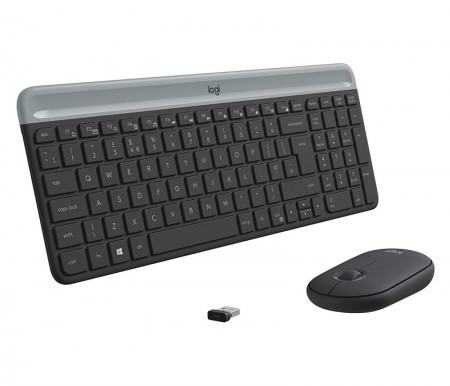 Logitech MK470 Slim Wireless Keyboard and Mouse Combo Graphite -YU