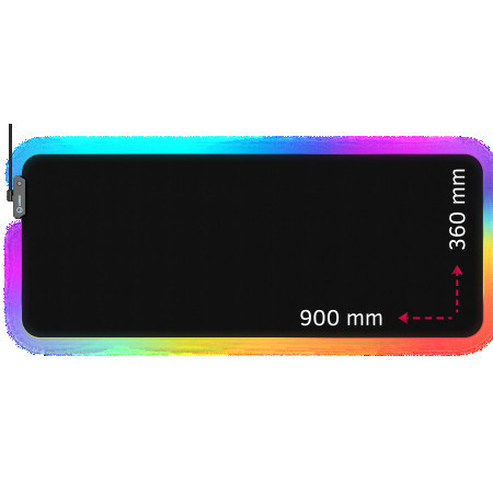 Lorgar Steller 919, gaming mouse pad, High-speed surface, RGB backlight 900mm x 360mm x 3mm ( LRG-GMP919 )