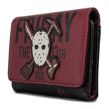 Loungefly Friday The 13th Jason Mask Tri-Fold Wallet ( 043943 )