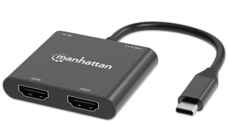 Manhattan 154321  MH USB-C to Dual HDMI Adapter ( 0001394257 ) -1