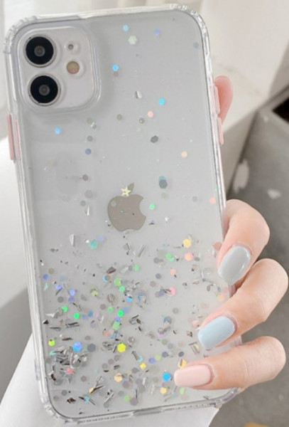 MCTK6-IPHONE XS Max Furtrola 3D Sparkling star silicone Transparent
