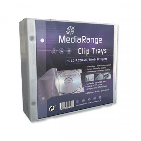 MediaRange BOX86 Kutija za CD CLIP TRAY BELA 2.5MM - Img 1