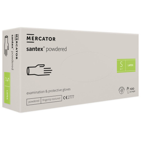 Mercator medical rukavice jednokratne latex s puderom santex powdered veličina m ( rd1125700m )