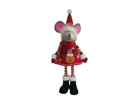 Mery, novogodišnja dekoracija, miš, crvena, 56cm ( 790004 ) - Img 1