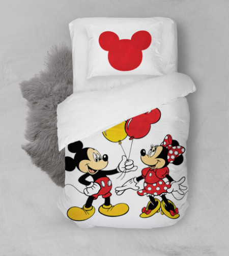 Mey home posteljina mickey & minnie 3d 160x220 cm bela ( 3D-1429T )