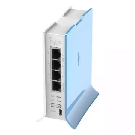 MikroTik rb941-2nd-tc hap lite wifi 2.4ghz ruter 300mb/s 802.11n mimo sa 4x10/100mb/s lan/wan, vpn r