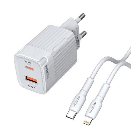 Moxom mx-hc129 20w type-c na lightning beli Kucni punjac ( P1133 )