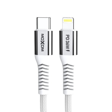 Moxom Usb data kabal mx-cb236 pd 36w type-c na lightning 1m beli ( U2077 )