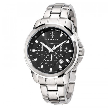 Muški maserati successo crni srebrni hronograf sportski ručni sat sa metalnim kaišem ( r8873621001 ) - Img 1