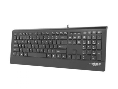 Natec barracuda slim multimedia keyboard US, USB, black ( NKL-0876 )