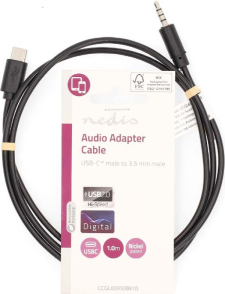 Nedis ccgl65950bk10 adapterski kabl sa USB-om do 3,5 mm mu&#353ki