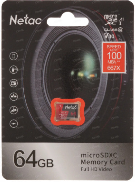 Netac micro SDXC 64GB P500 extreme pro NT02P500PRO-064G-S - Img 1