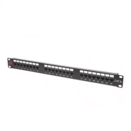 Netiks Patch panel 191U sa 24 RJ-45 UTP kat. 5e, dual Krone LSA & 110 IDC reglete (UP5E-24-1U)