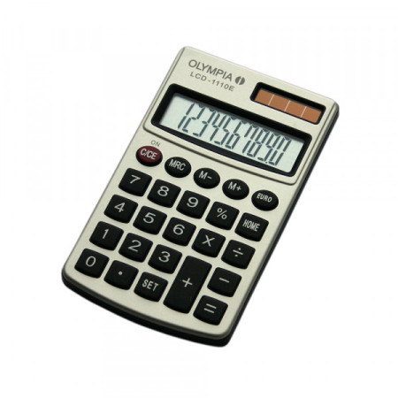 Olympia kalkulator LCD 1110 euro, silver ( 1056 )