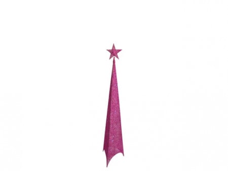 Plush cone, jelka, plišana, roze, LED, 80cm ( 761033 )