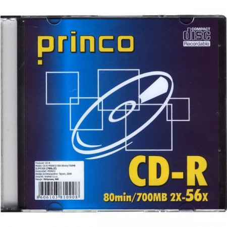 Princo CD-R 700MB 56X SLIM CASE ( 78SL/Z ) - Img 1