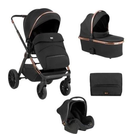 Proizvod sa nedostatkom - OUTLET - KikkaBoo kolica Tiffany 3in1 set sa autosedištem i tvrdom korpom black ( KKB10193 ) - Img 1