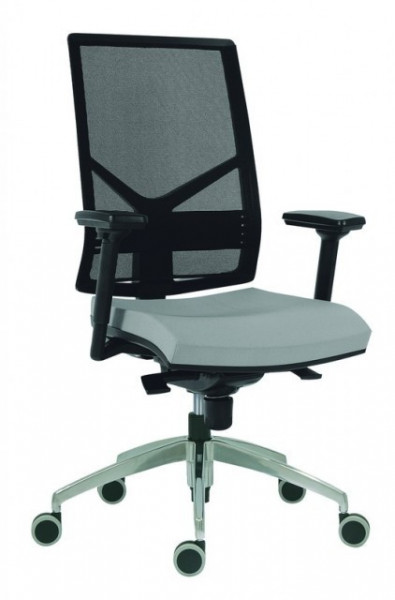 Radna stolica - 1850 Omnia ALU (mreža + eko koža u više boja) - Img 1