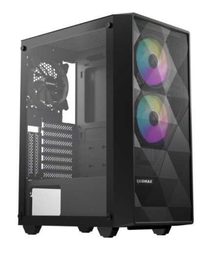 Raidmax Meshian X902 Black ARGB, 3x ARGB fan/Window/X902TBF Kuciste