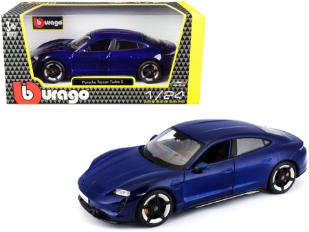 Rappelkist Auto Bburago 1:24 Porsche Taycan turbo S plavi ( 002764 )