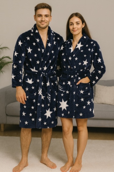 Ready Bade mantil - Teget sa zvezdama (S, M, L, XL, XXL)