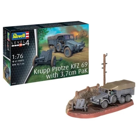 Revell maketa krupp protze kfz 69 with 3.7cm pak ( RV03344 )