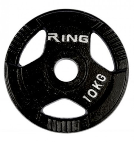 Ring olimpijski tegovi liveni sa hvatom 1x10kg RX PL14-10 - Img 1