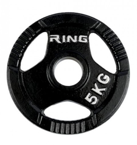 Ring olimpijski tegovi liveni sa hvatom 1x5kg RX PL14-5 - Img 1