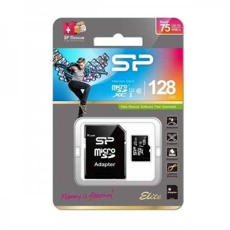 Silicon Power 128GB MicroSDXC UHS-I U1 cl10 SR104+adapter ( MCSP128G10A ) - Img 1
