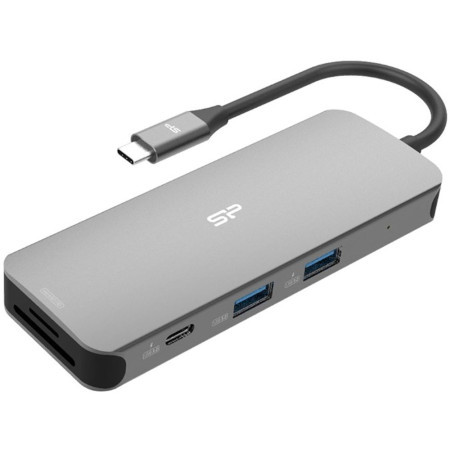 SiliconPower USB-C 8-in-1 Hub SR30 ( SPU3C08DOCSR300G )