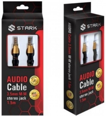 Stark kabl audio 3.5mm na 3.5mm M-M (high sound quality) 1.5m. - Img 1