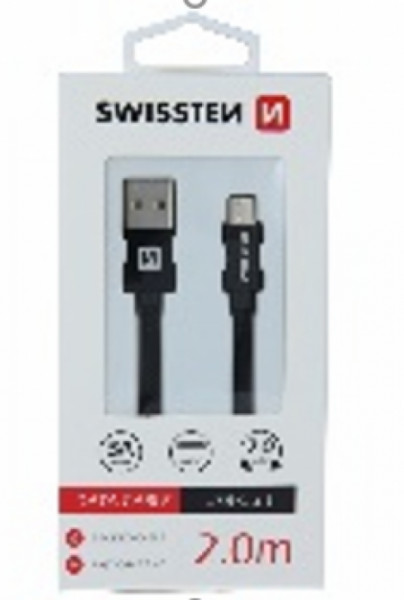 Swissten USB na USB-C kabl 2.0 m (crna)