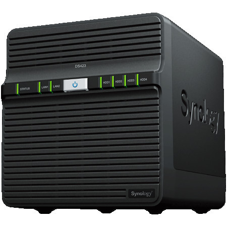 Synology DiskStation DS423, Tower, 4-Bays 3.5 SATA HDDSSD, CPU 4-core 1.7 GHz, 2 GB DDR4 ( DS423 )