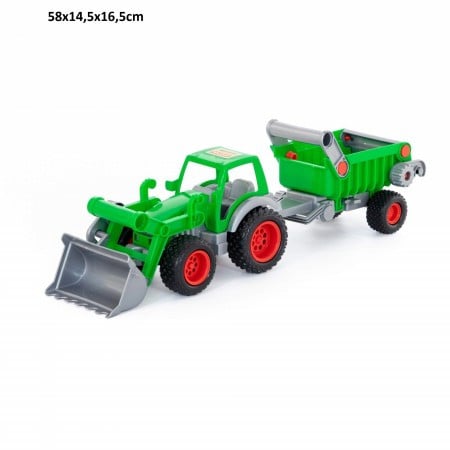 Traktor sa kašikom I prikolicom ( 008718 )