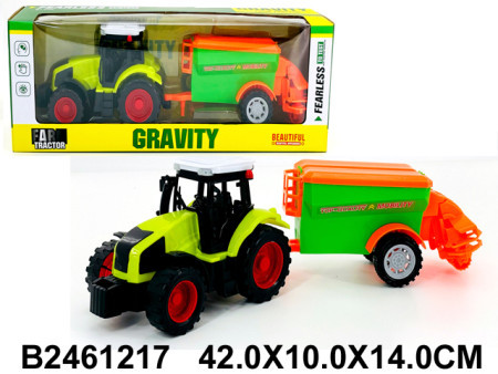 Traktor za decu sa prikolicom i svetlom ( 121704-4 ) - Img 1